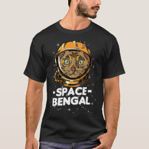 Bengal Space Astronaut Cat Person Mum T-Shirt