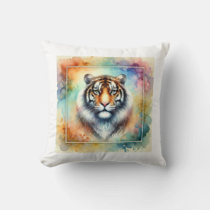 Bengal Tiger 190624AREF114 - Watercolor Throw Pillow
