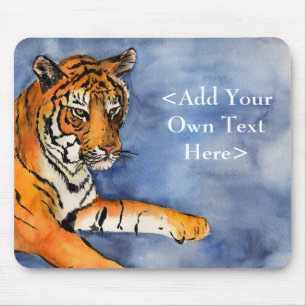 Bengal Tiger Art Watercolor Painting Mousepad