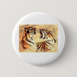 Bengal Tiger Cat Feline Mammal Exotic Wildcat 2 Inch Round Button