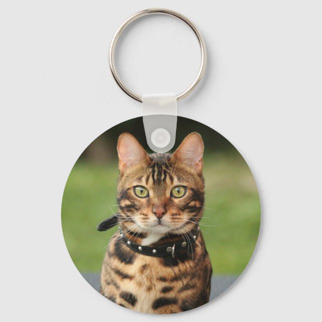 Bengal Tiger Cat Keychain (Front)