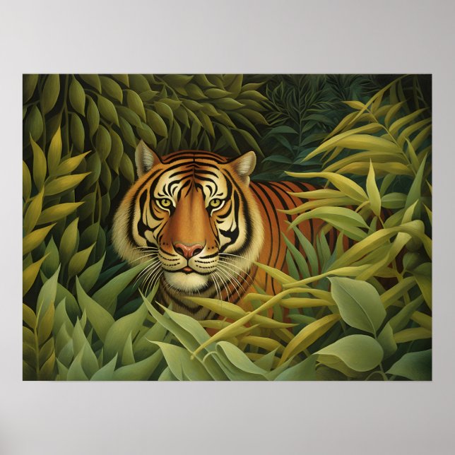 Bengal Tiger Digital Art Poster (Front)