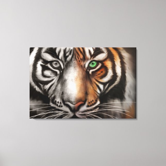 Bengal Tiger Eye 3 Pc Stretched Canvas Fade Print (Front)