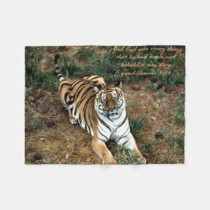 Bengal tiger fleece blanket