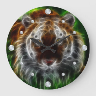 Bengal Tiger Fractal  Wall Clock