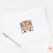 bengal tiger head square sticker (Envelope)