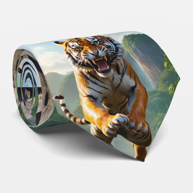 Bengal Tiger Neck Tie (Rolled)