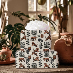 Bengal Tigers and Jungle Vines Wrapping Paper