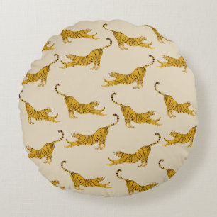 Bengal Tigers  Round Pillow