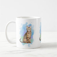 Bengale hybride chat tasse conception sauvage