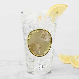Bengale Tigers Gold Coin, Tumbler en verre