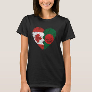 BENGALI Canadian Flags Heart Canada Bangladesh Ro T-Shirt
