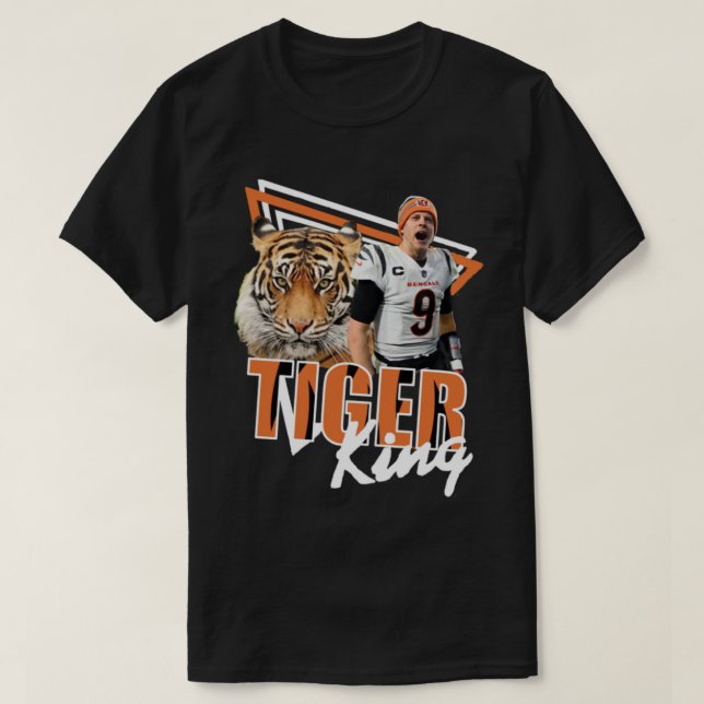 Bengals Joe Burrow Tiger King 1 T-Shirt (Design Front)