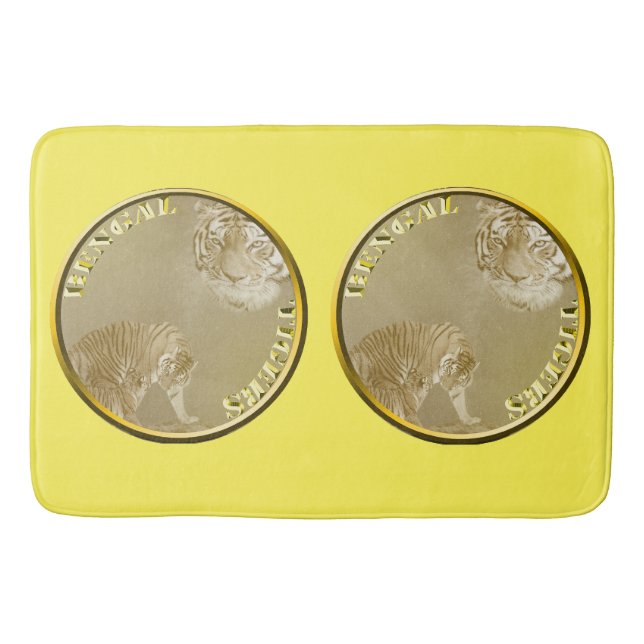 Bengals Tigers Gold Coin,  Bath Mat (Front)