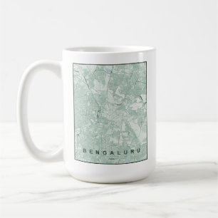 Bengaluru India City Map Minimal Design Coffee Mug