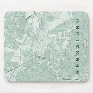 Bengaluru India City Map Minimal Design Mouse Pad