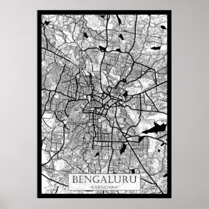Bengaluru Karnataka Map Poster