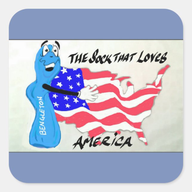 Bengelton Socks Square Sticker (Front)