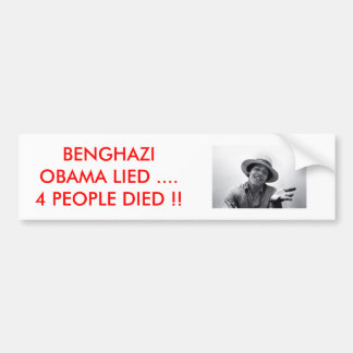 BENGHAZI /OBAMA BUMPER STICKER