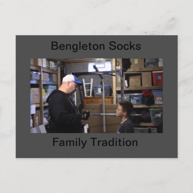 Bengle Socks "Family Tradition"  Postcard (Front)