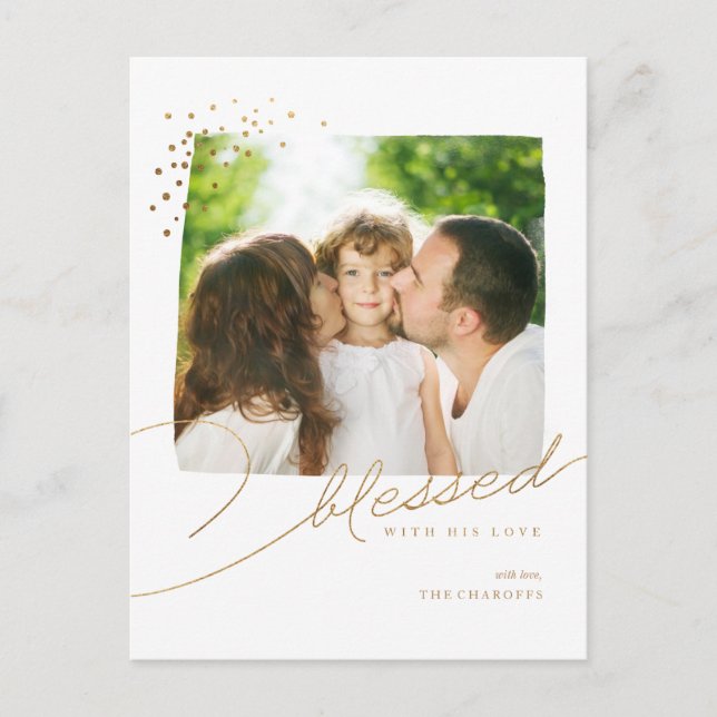 Béni de son amour - Carte postale de Noël (Devant)