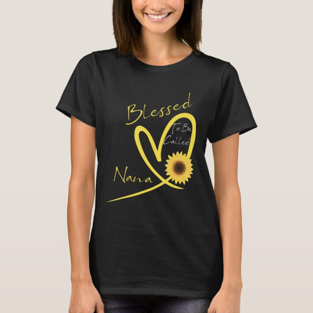 Béni D'Être Appelé T-Shirt De Coeur De Sunflower D (Devant)