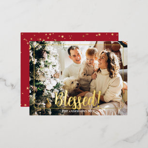 Béni, Nom Photo Gold Foil Carte de poste de vacanc