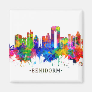 Benidorm Spain Skyline Magnet