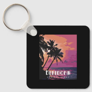 Benidorm Spain Summer Vibes Beach  Keychain