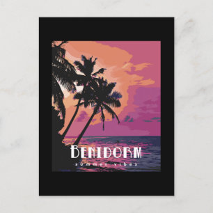 Benidorm Spain Summer Vibes Beach  Postcard
