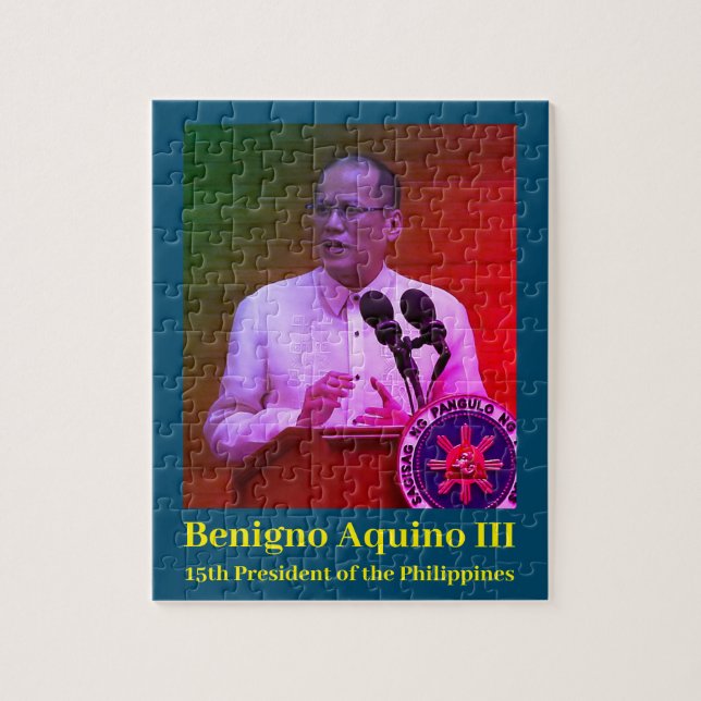 Benigno PNoy Aquino III 15th President Philippines Jigsaw Puzzle (Vertical)