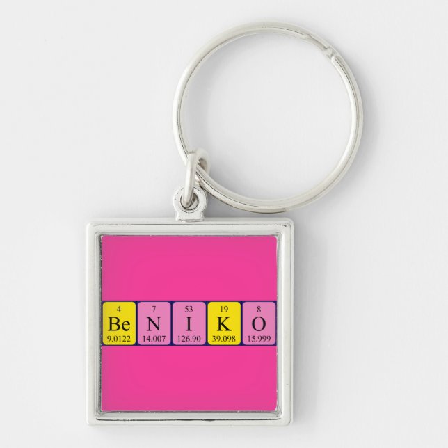 Beniko periodic table name keyring (Front)