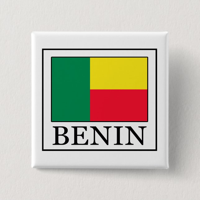 Benin 2 Inch Square Button (Front)