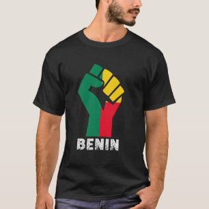 Benin Beninese Pride Beninese Flag Handfist Benine T-Shirt