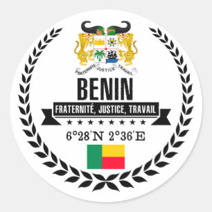 Benin Classic Round Sticker