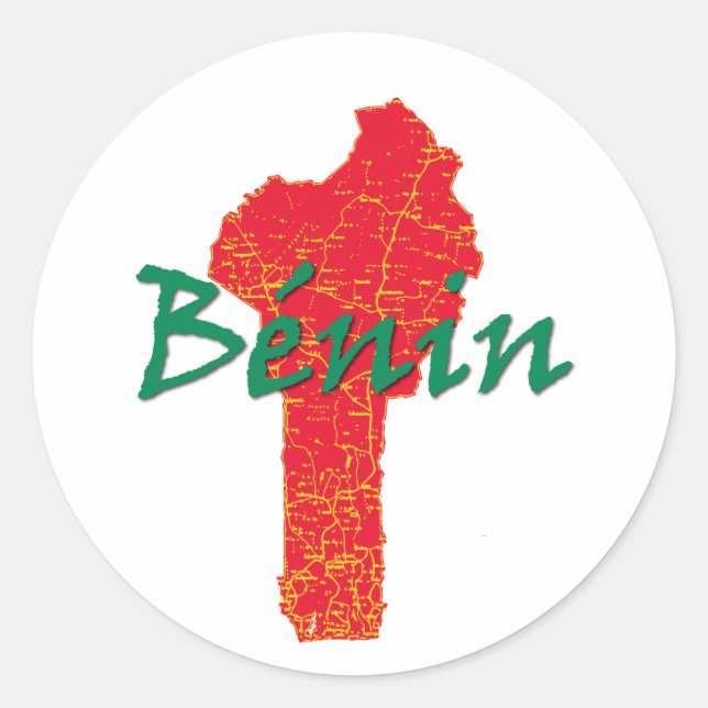 Benin Classic Round Sticker (Front)