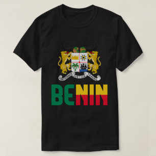 Benin Flag and Coat Of Arms Patriotic T-Shirt