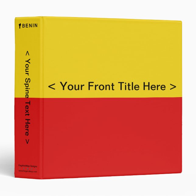 Benin Flag Binder (Front/Spine)