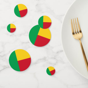 Benin flag confetti
