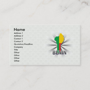 Benin Flag Map 2.0 Business Card