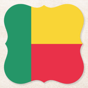 Benin Flag Paper Coaster
