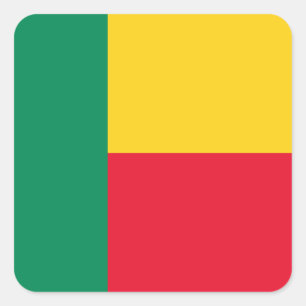 Benin Flag Square Sticker