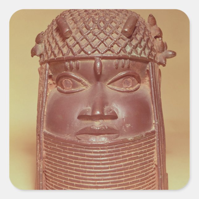 Benin mask square sticker (Front)