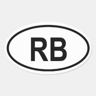 Benin "RB" Oval Sticker