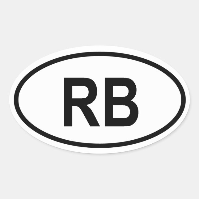 Benin "RB" Oval Sticker (Front)