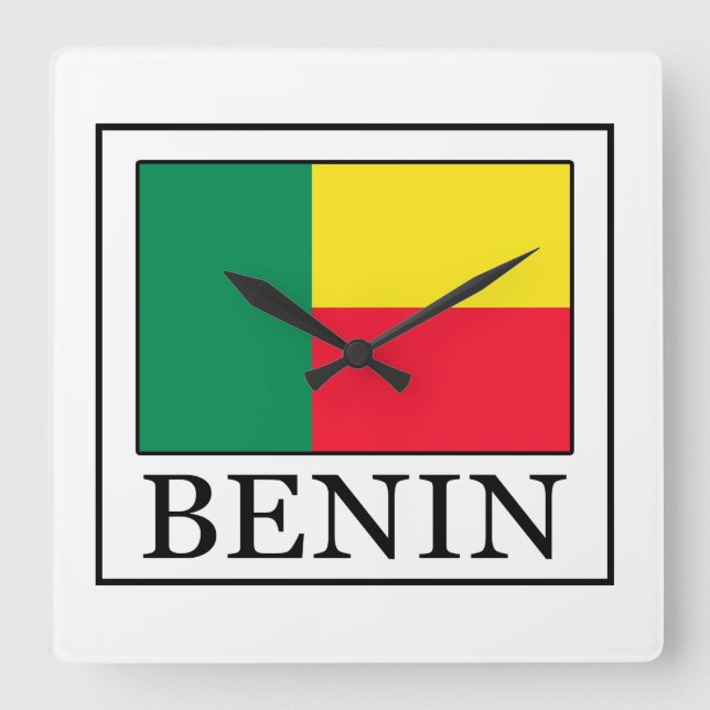 Benin Square Wall Clock (Front)