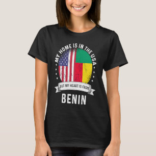 Beninese American Patriot Grown Proud Home USA Fla T-Shirt