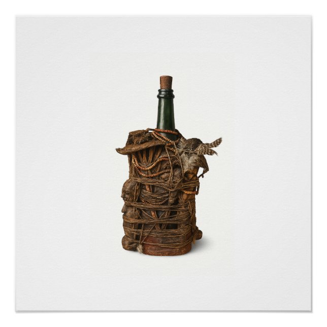 Beninese Fetish Bottle Art Poster (Devant)