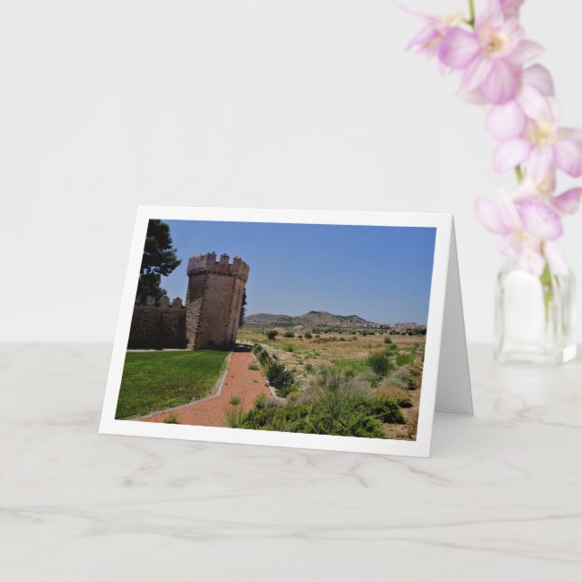 Benisanó Castle, Valencia, Spain, Spanish Card (Orchid)