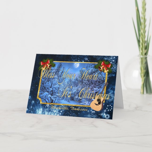 Bénissez votre coeur que c'est carte de Noël (Devant)